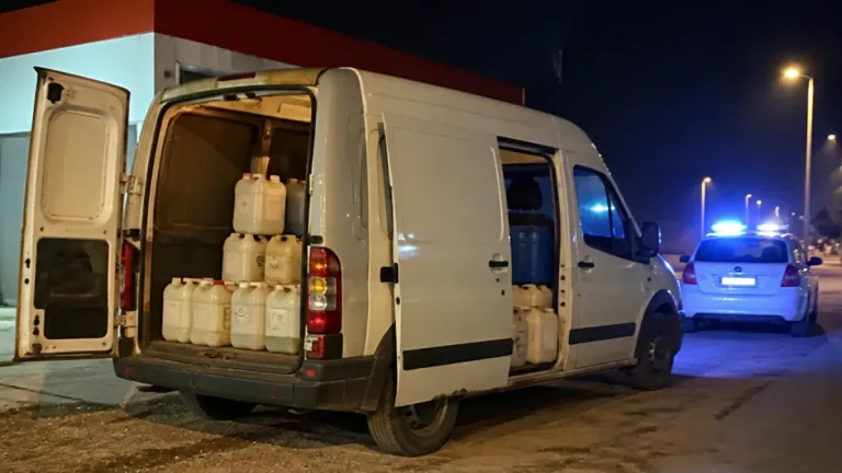 Detenido en Lorca tras localizar 2.350 litros de gasolina en una furgoneta